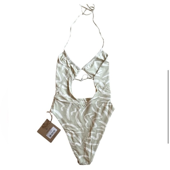 NWT Stone Fox Swim Riva Aloe Lines One Piece Swimsuit Size XL - Picture 4 of 7